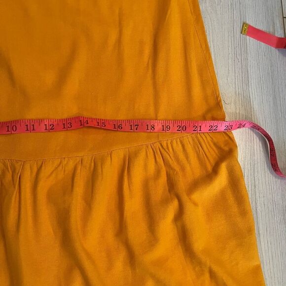 FARM Rio yellow one shoulder tiered maxi dress linen - Picture 14 of 15